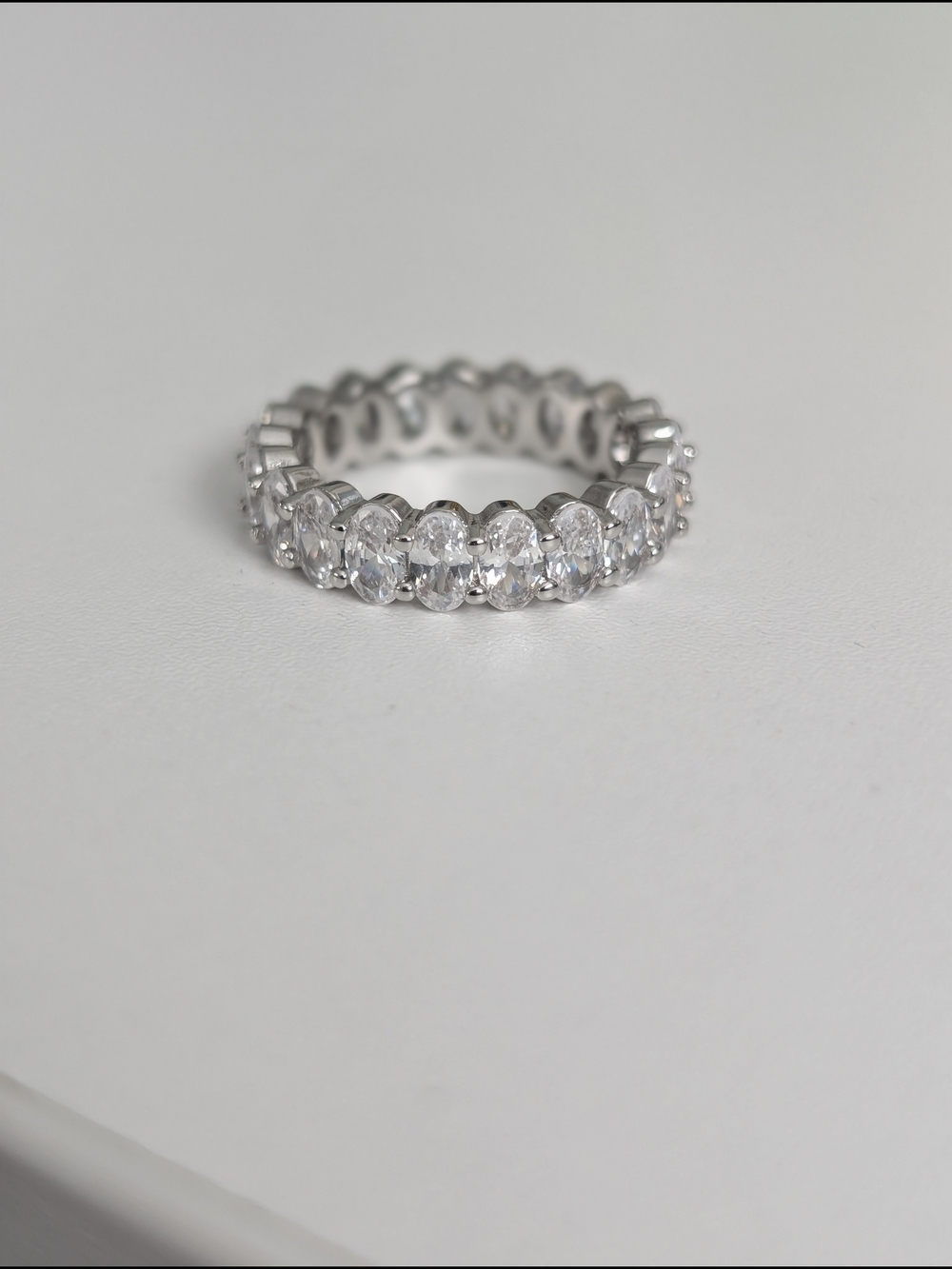 14K Gold Plated Silver Eternity Band